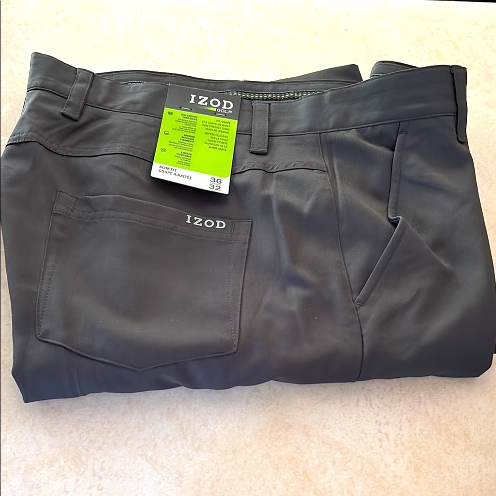 ⛳️IZOD Golf NWT Charcoal Pants